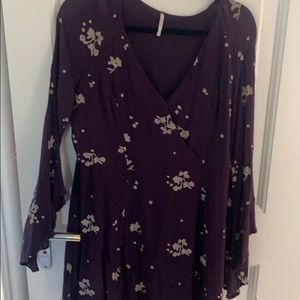 Free people flowy purple floral dress